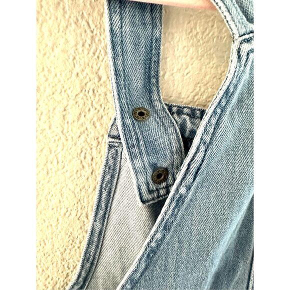 NWT Stella McCartney Kids Girl Embroidered Palms Denim Overalls Size 8 - Picture 7 of 9